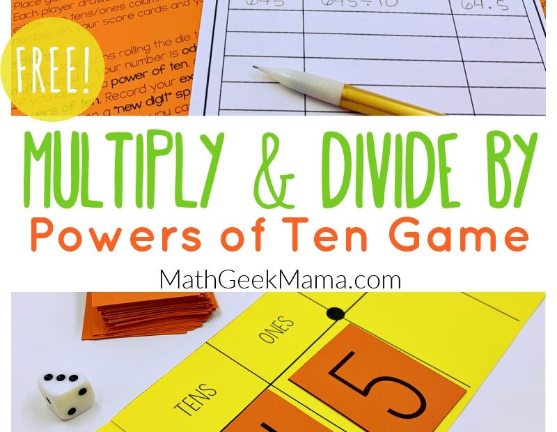 FREE Multiply U0026 Divide By Powers Of Ten Game Includes Exponents