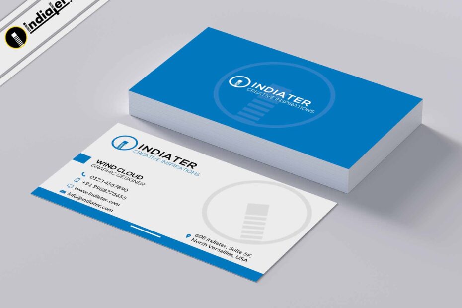 Free Online Business Card PSD Template Indiater