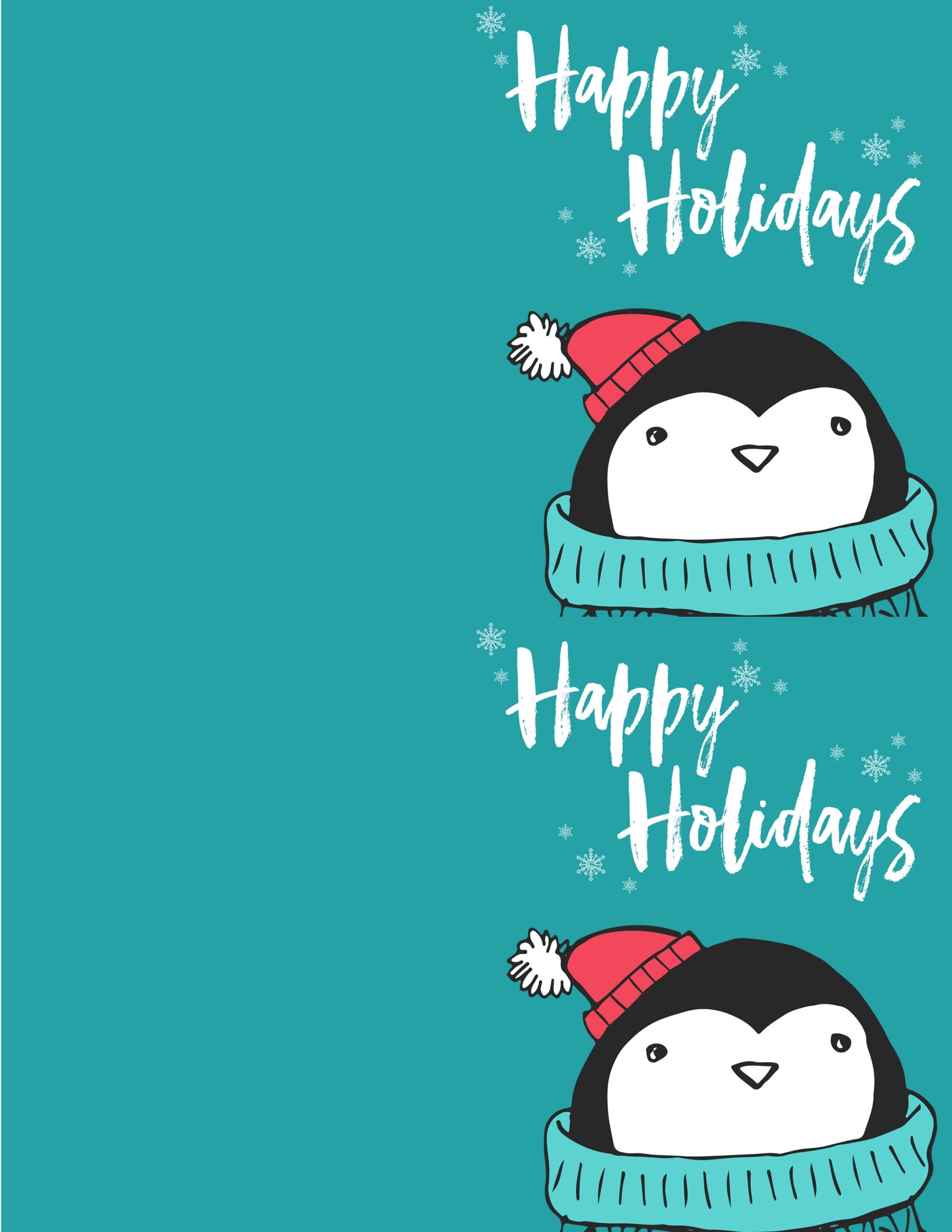 Free Penguin Christmas Card Printables The Best Ideas For Kids