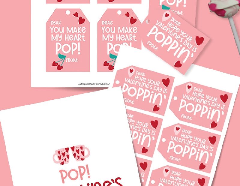 Free Pop It Valentine Cards Kids Love Natural Beach Living