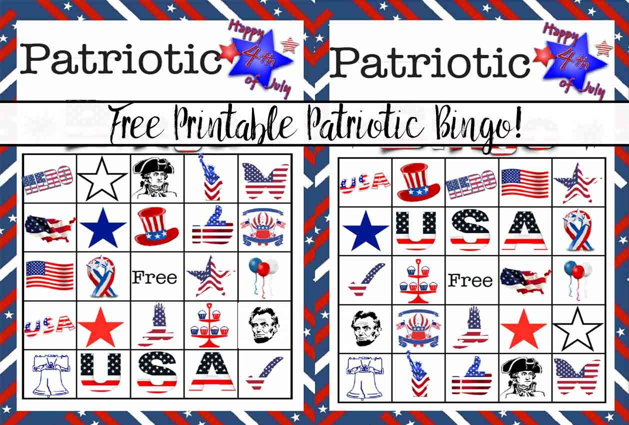 patriotic bingo cards printable