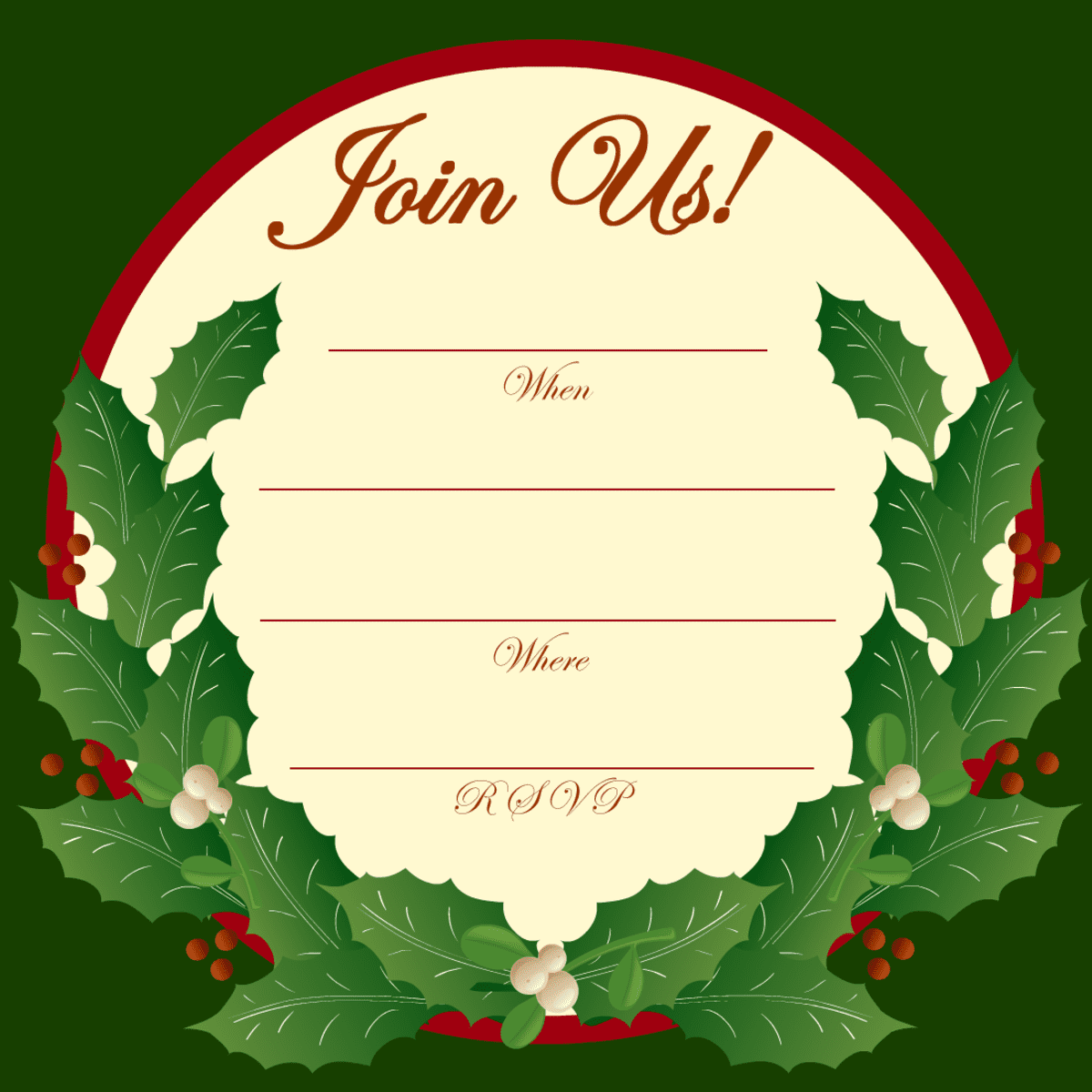 printable christmas card invitations