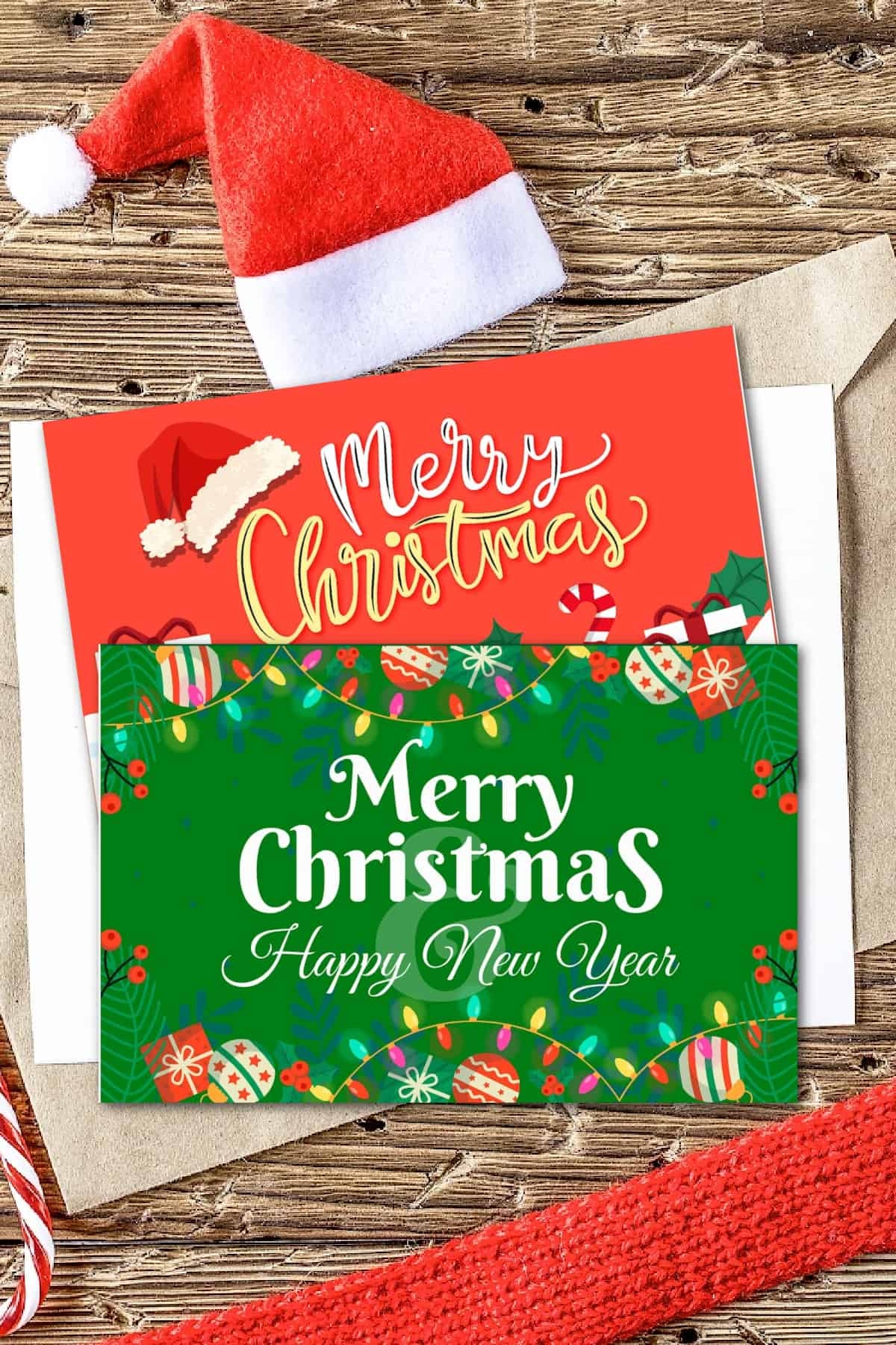printable christmas and new year cards for free