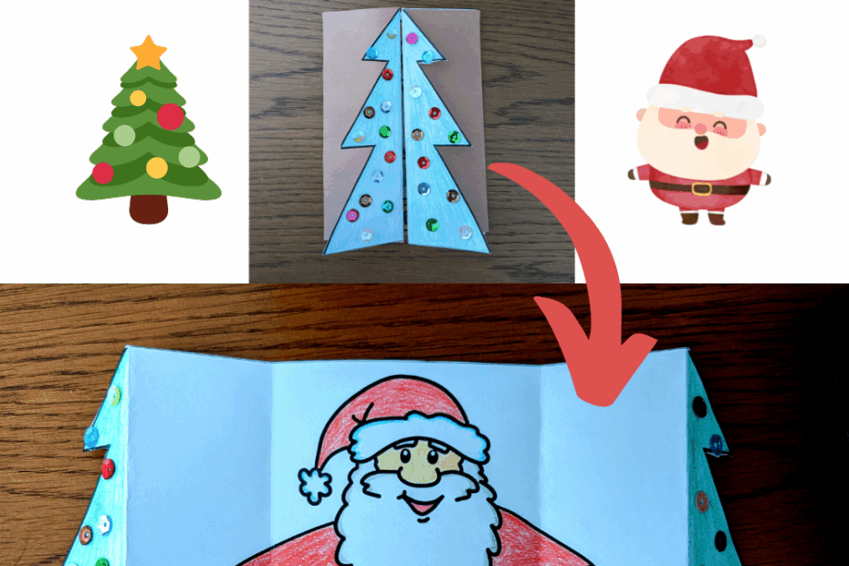 Free Printable Christmas Fold Out Cards Lemon And Kiwi Designs