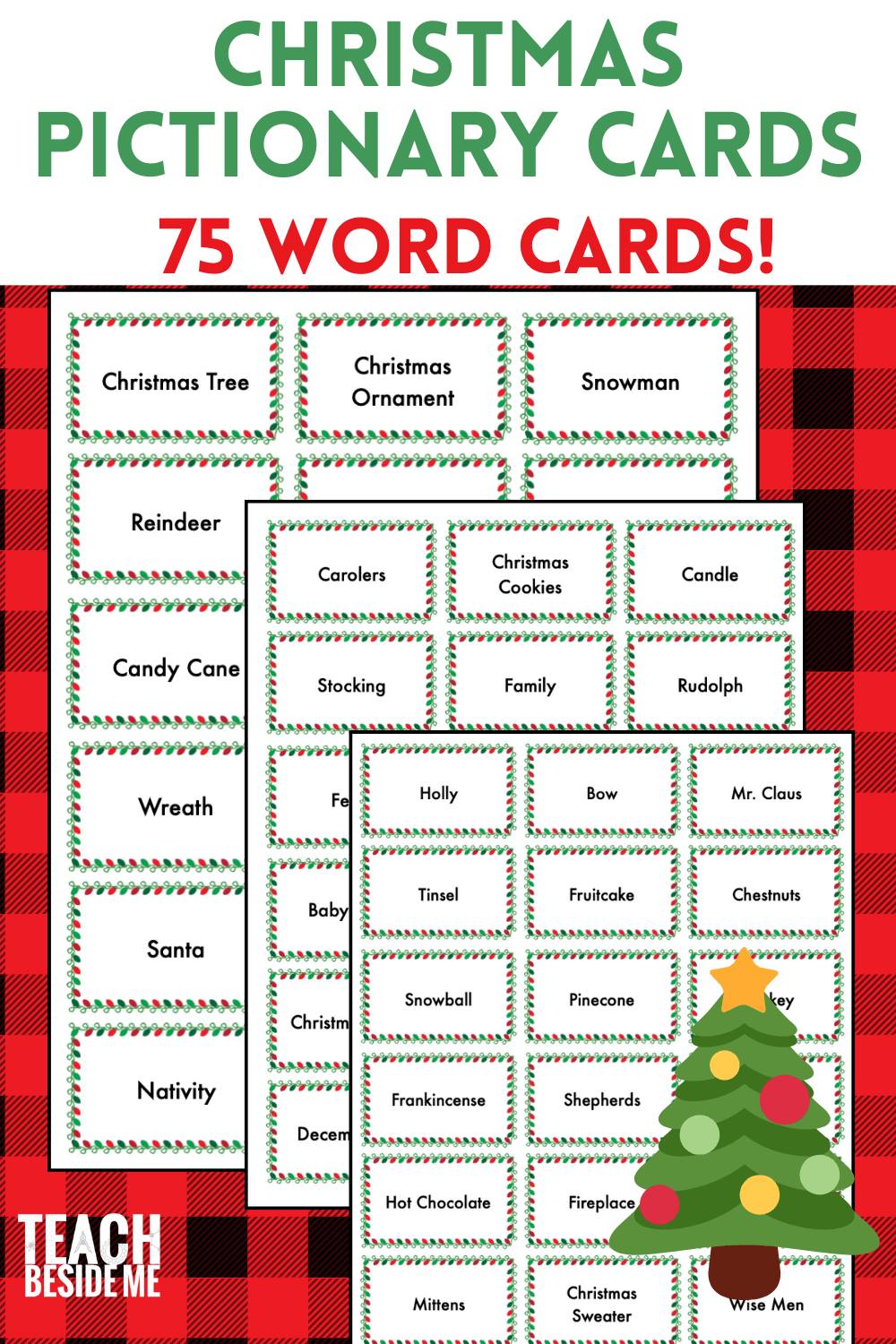 pictionary words printable cards