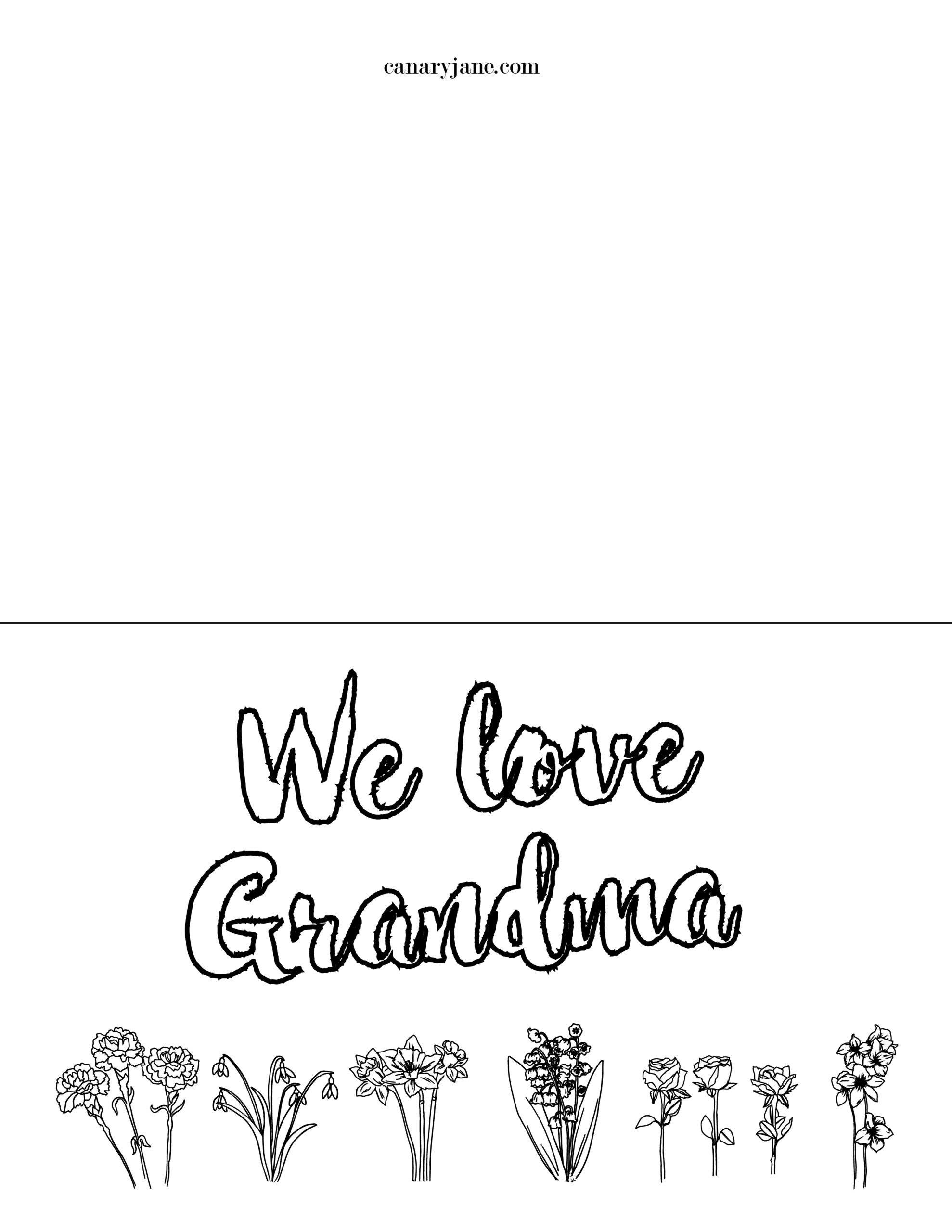 mothers day card grandma printable