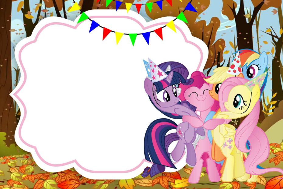 Free Printable My Little Pony Invitation Template Bagvania Worksheets Library