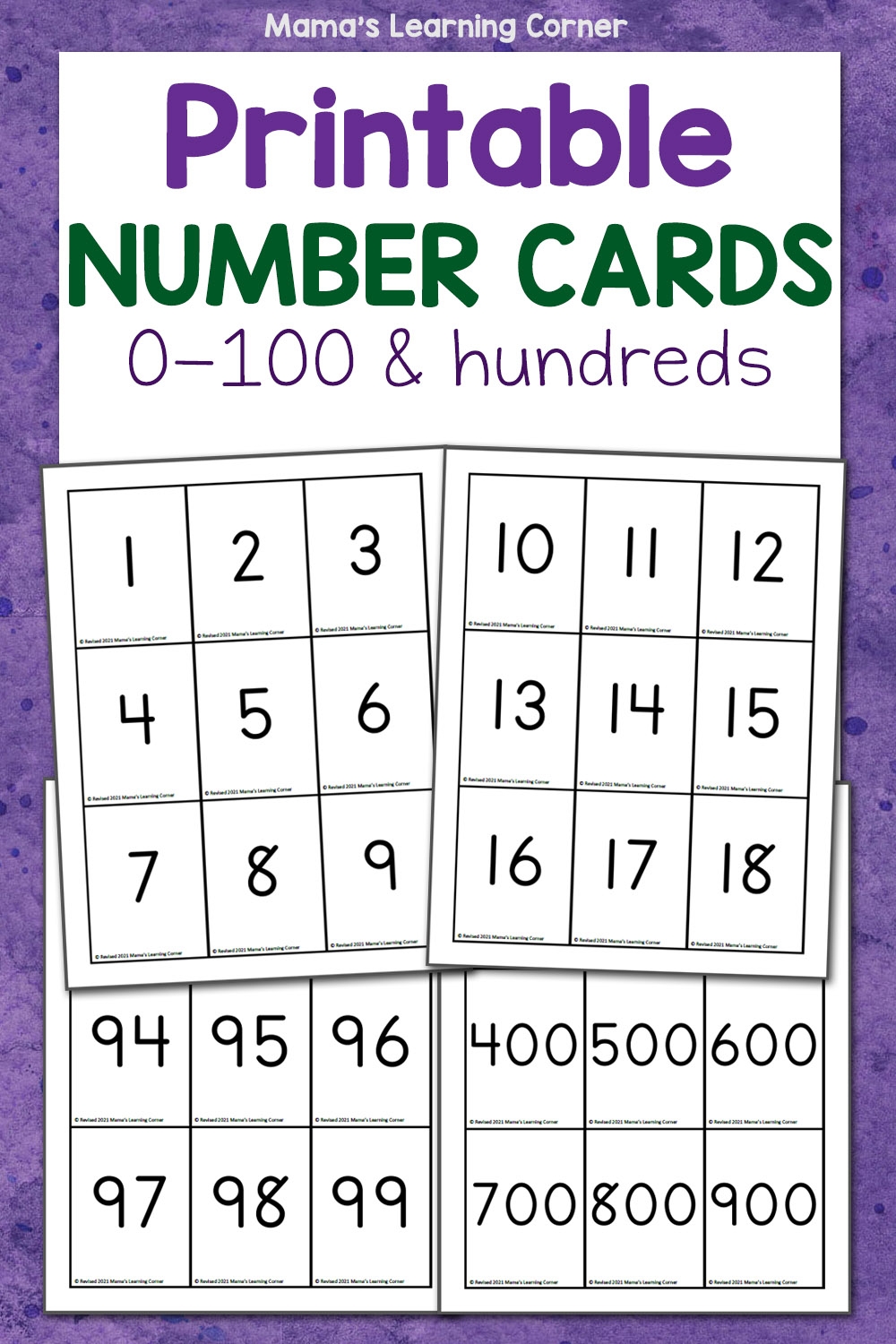 Free Printable Number Cards For Preschool And Kindergarten Mamas 