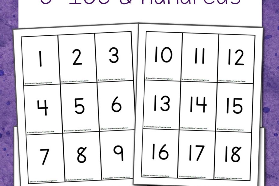 Free Printable Number Cards For Preschool And Kindergarten Mamas Learning Corner