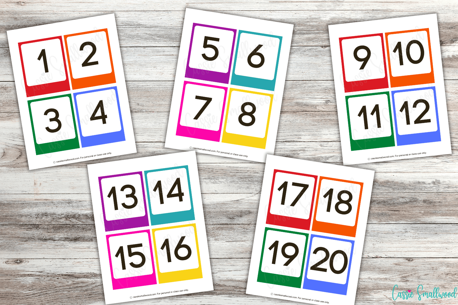 numbers 1 100 printable cards