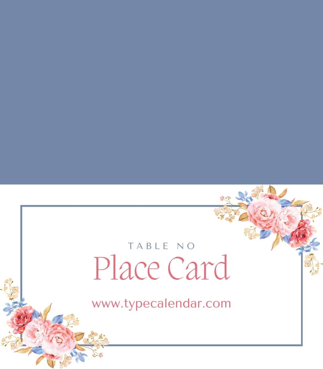 place setting cards printable