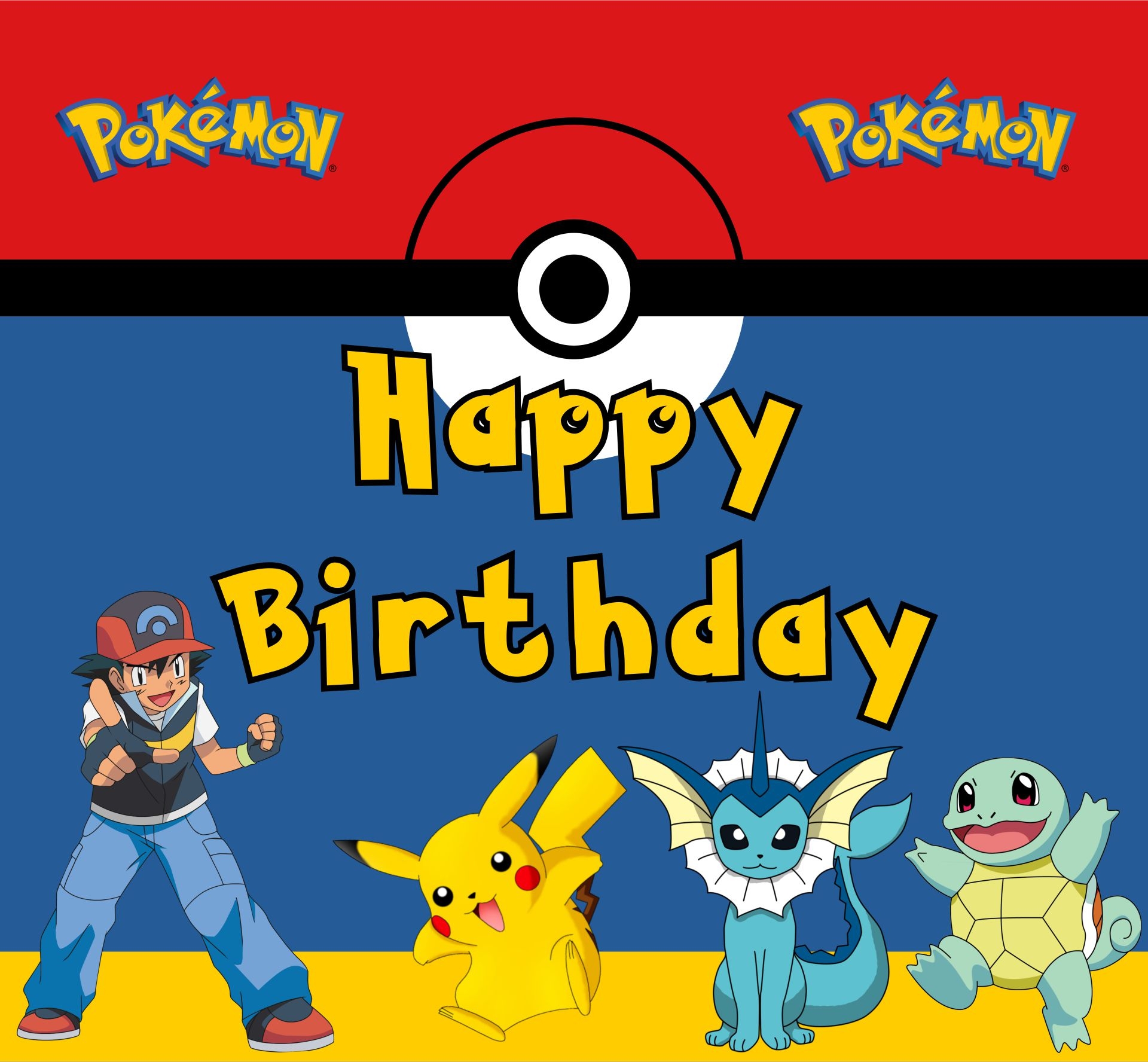 Free Printable Pok mon Birthday Cards Worksheets Library