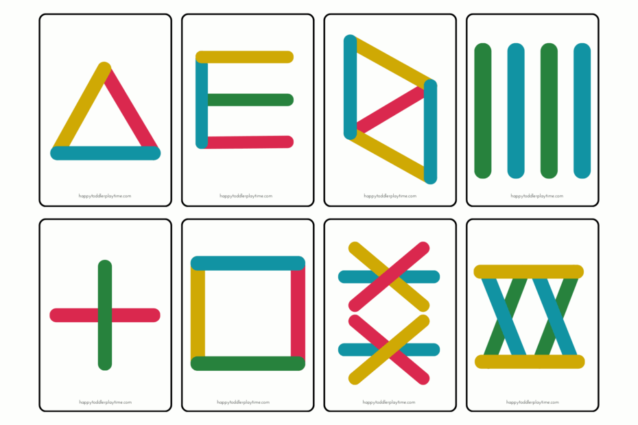 Free Printable Popsicle Stick Pattern Cards Happy Toddler Playtime