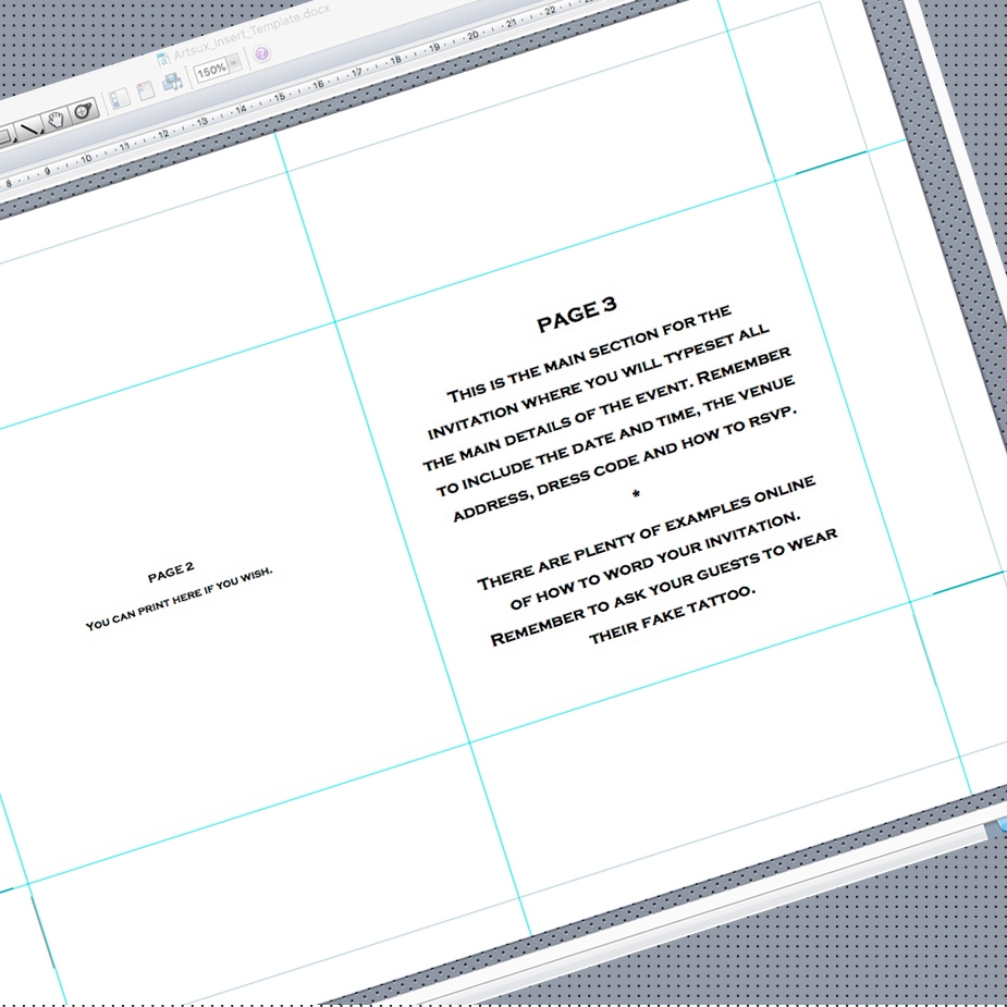 Free Printable Template To Create Your Own Invitations And Inserts Artsux