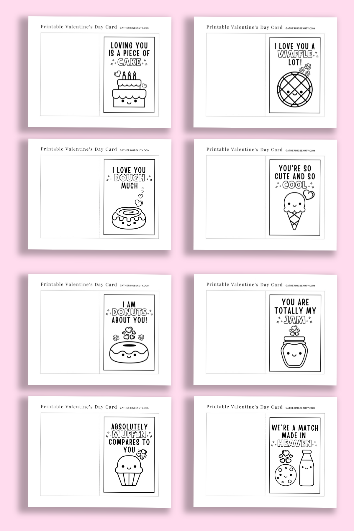 mini valentines cards printable