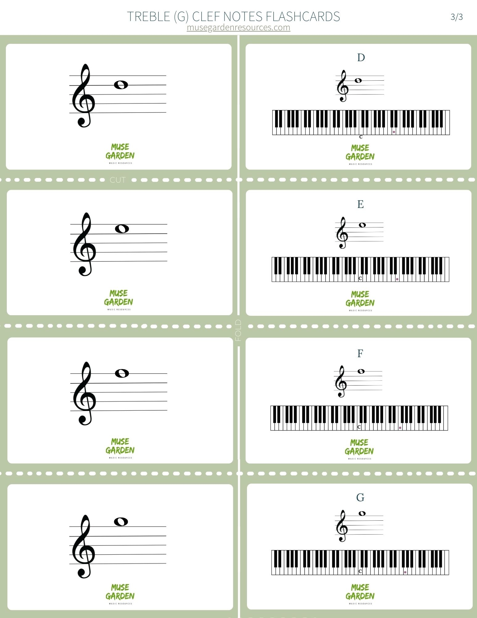 music note cards printable
