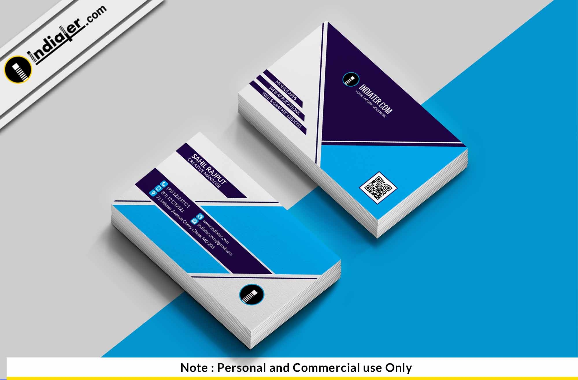 Free Visiting Card Templates PSD Format For Business Indiater