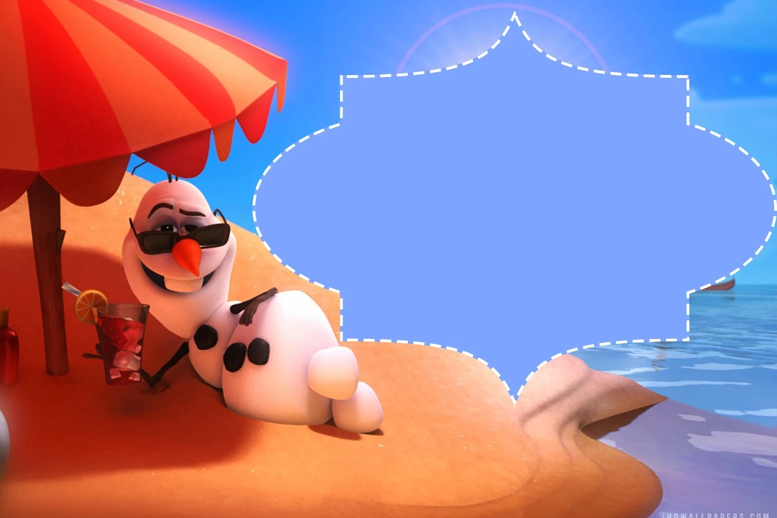 olaf birthday card printable