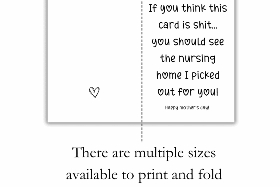 Funny Mothers Day Card Printable If You Think This Card Is Sh t