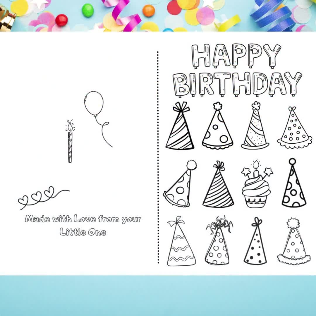 printable child's birthday card
