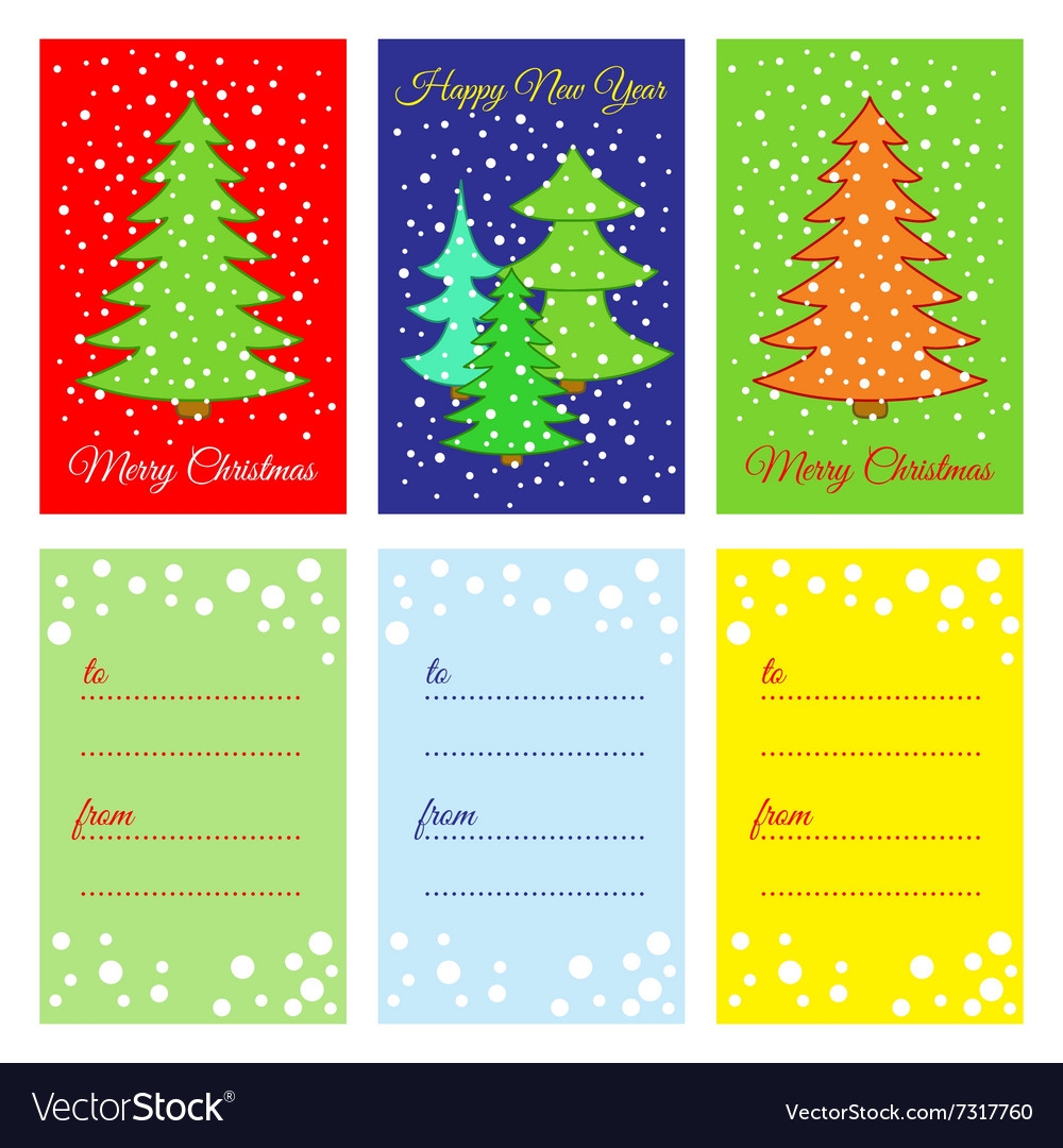 Happy New Year Printable Cards Royalty Free Vector Image