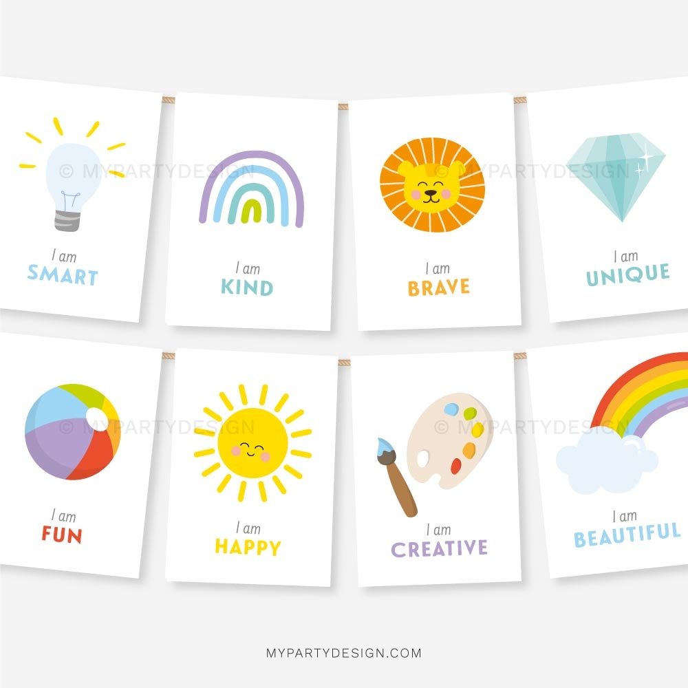 I Am Affirmation Cards For Kids Printable PDF