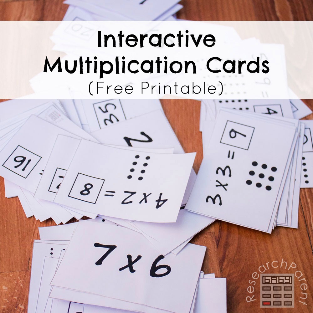 mini multiplication flash cards printable