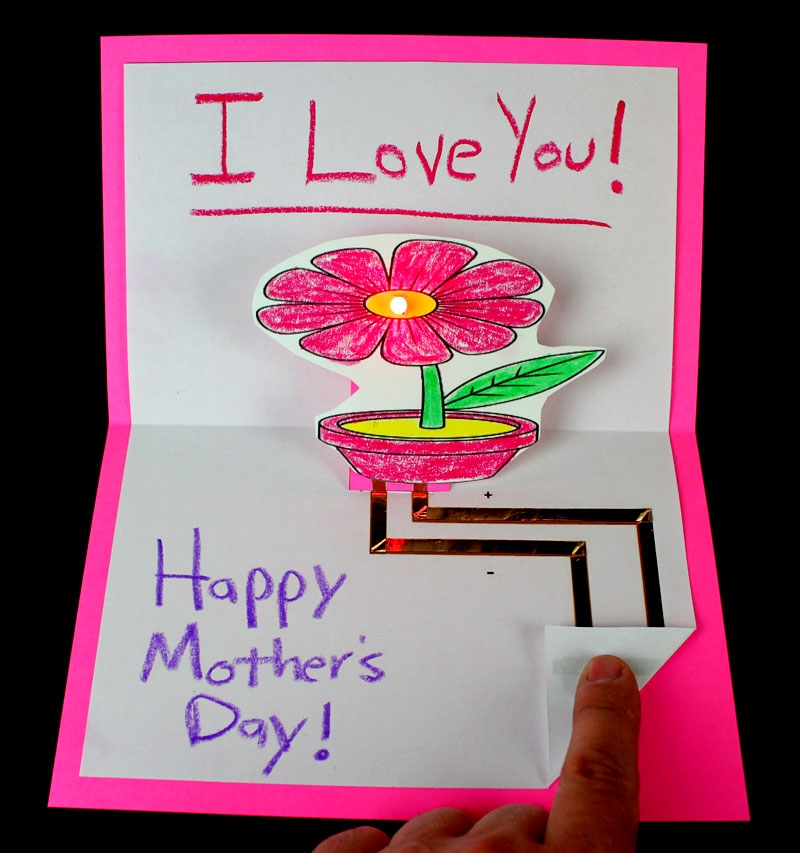 Make A Mothers Day Pop Up Card That Lights Up Makerspaces