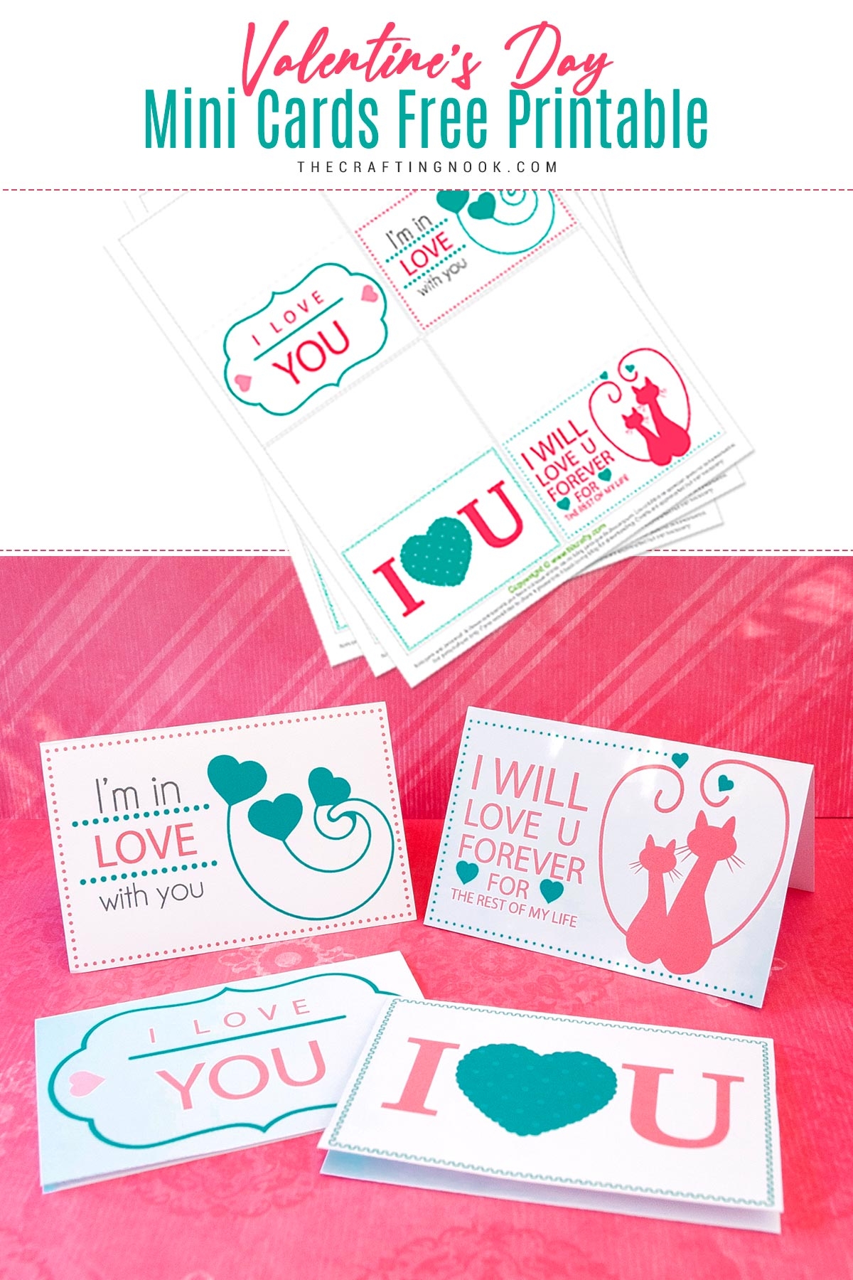 Mini Valentine s Day Cards Free Printable The Crafting Nook