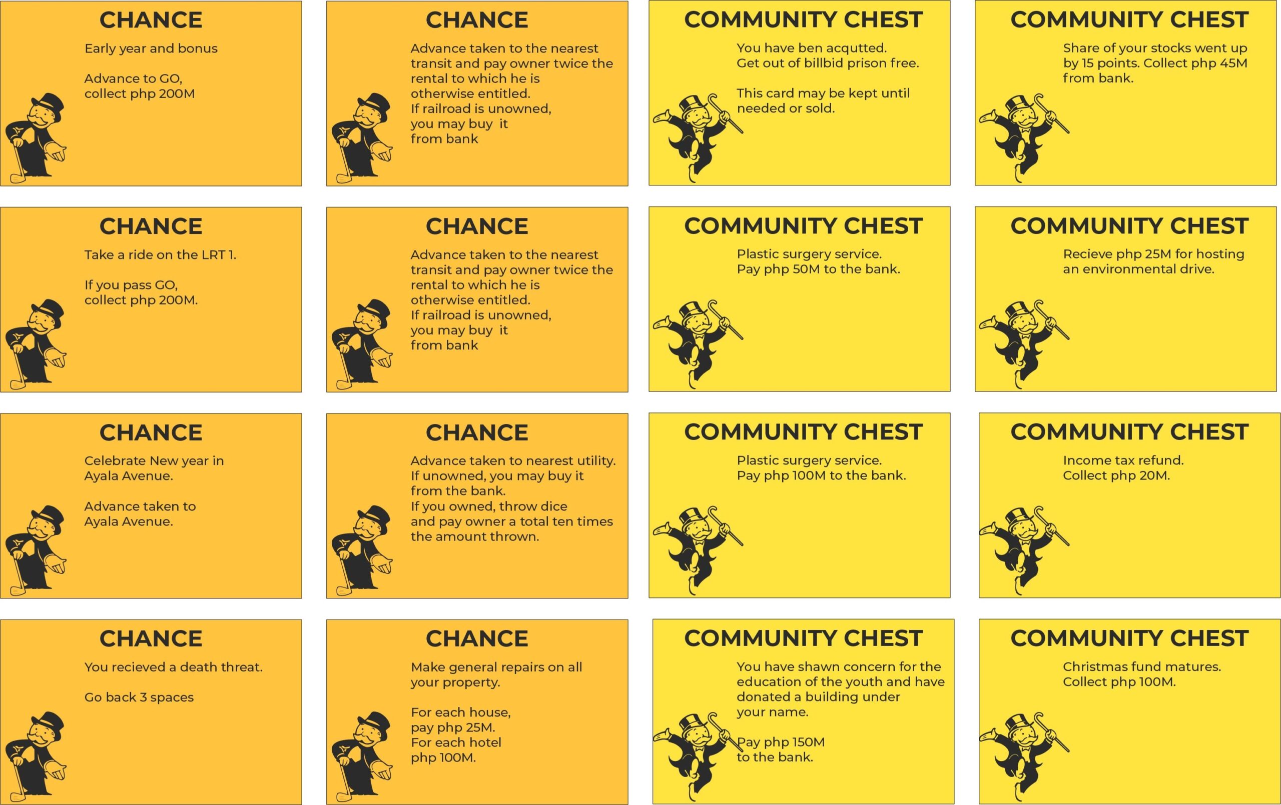 Monopoly Cards 10 Free PDF Printables Printablee