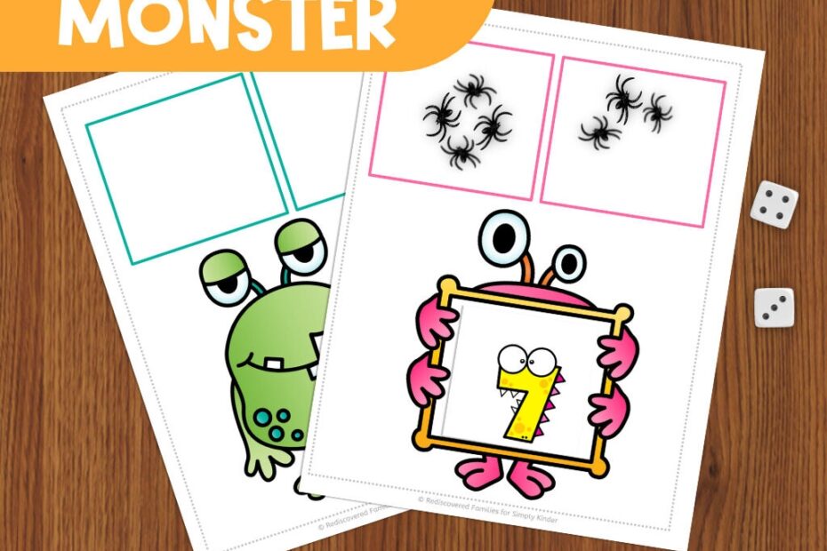 Monster Number Bonds Free Printable Simply Kinder