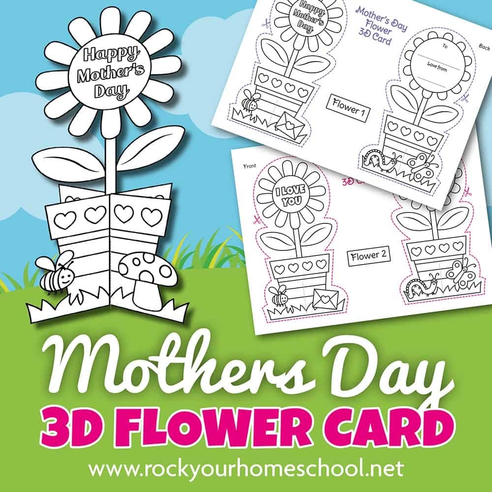 mother's day cards for kids printable