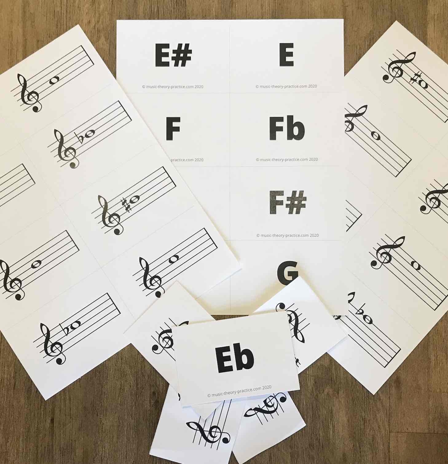 Music Note Flashcards Music Theory Practice
