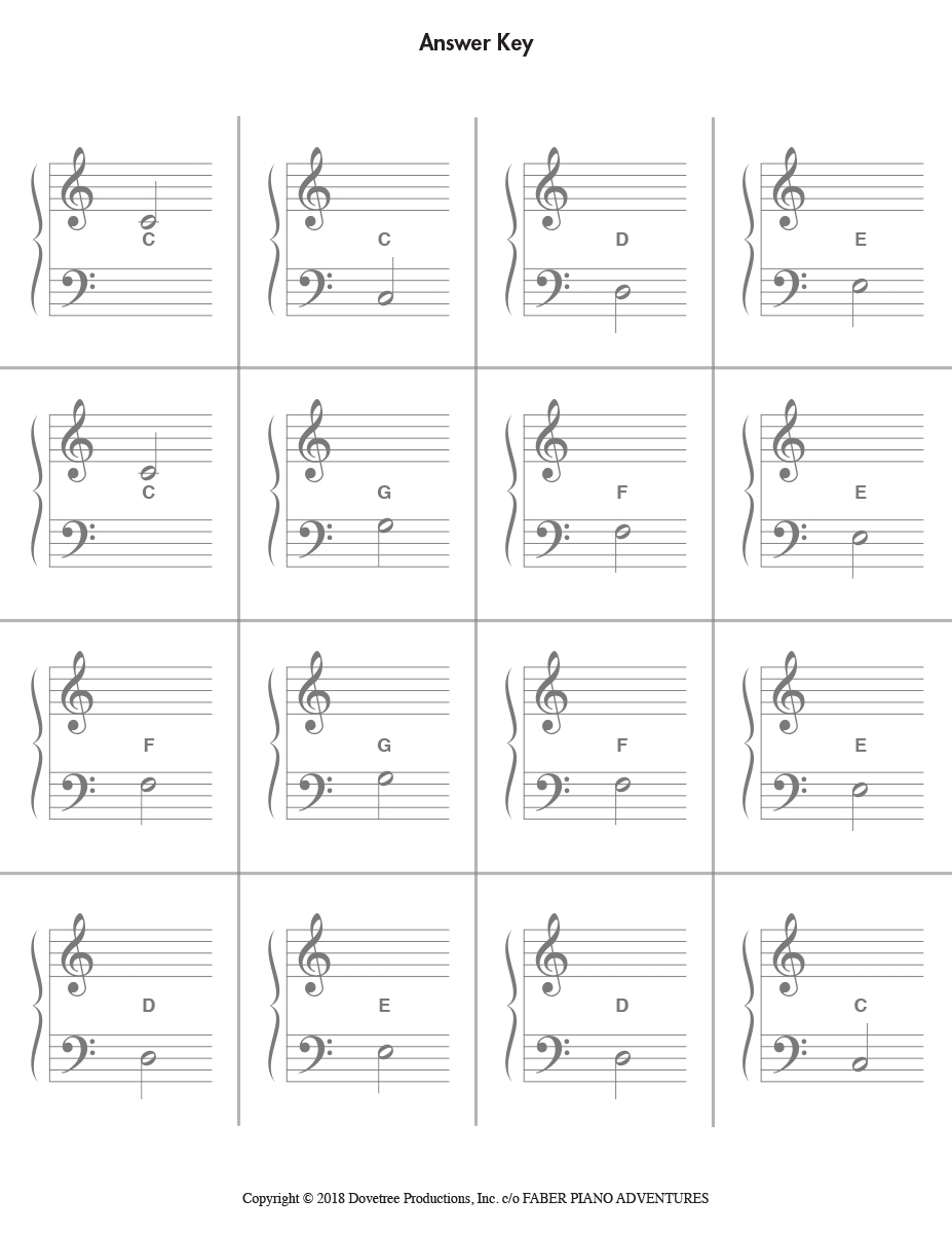 My First Piano Adventure Flashcard Sheets Faber Piano Adventures
