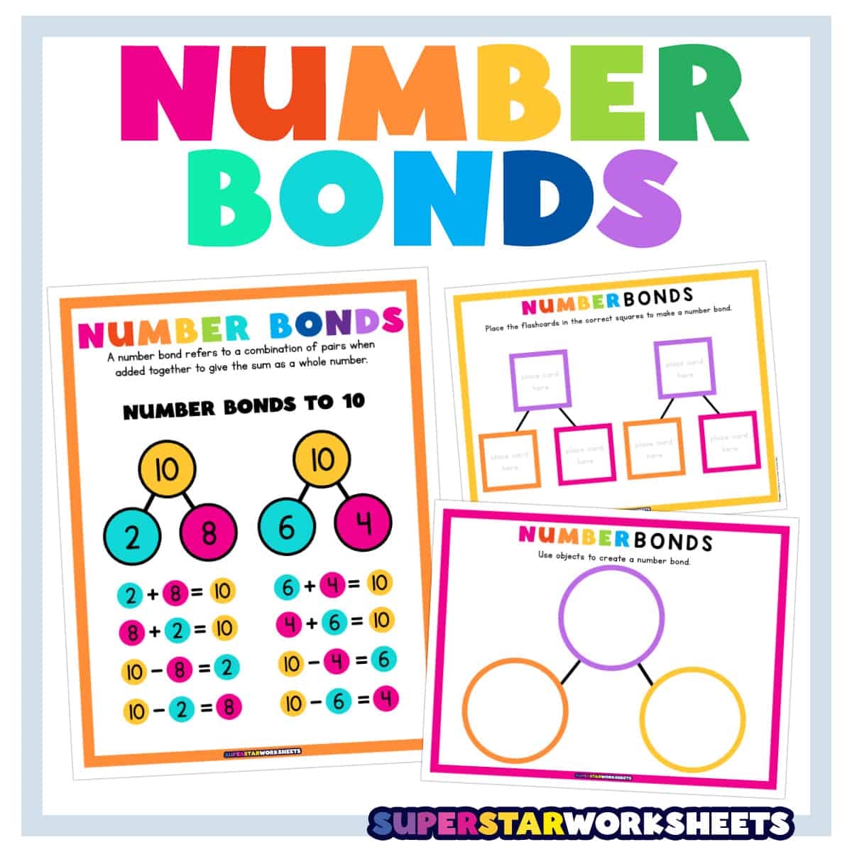 number bond cards printable