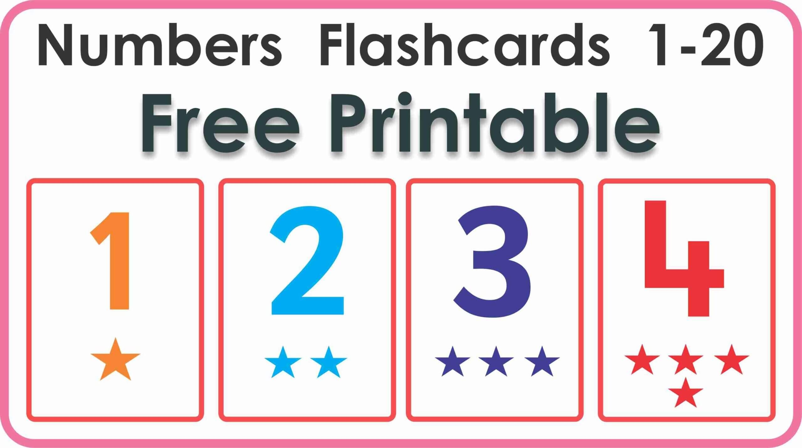 preschool printable number cards