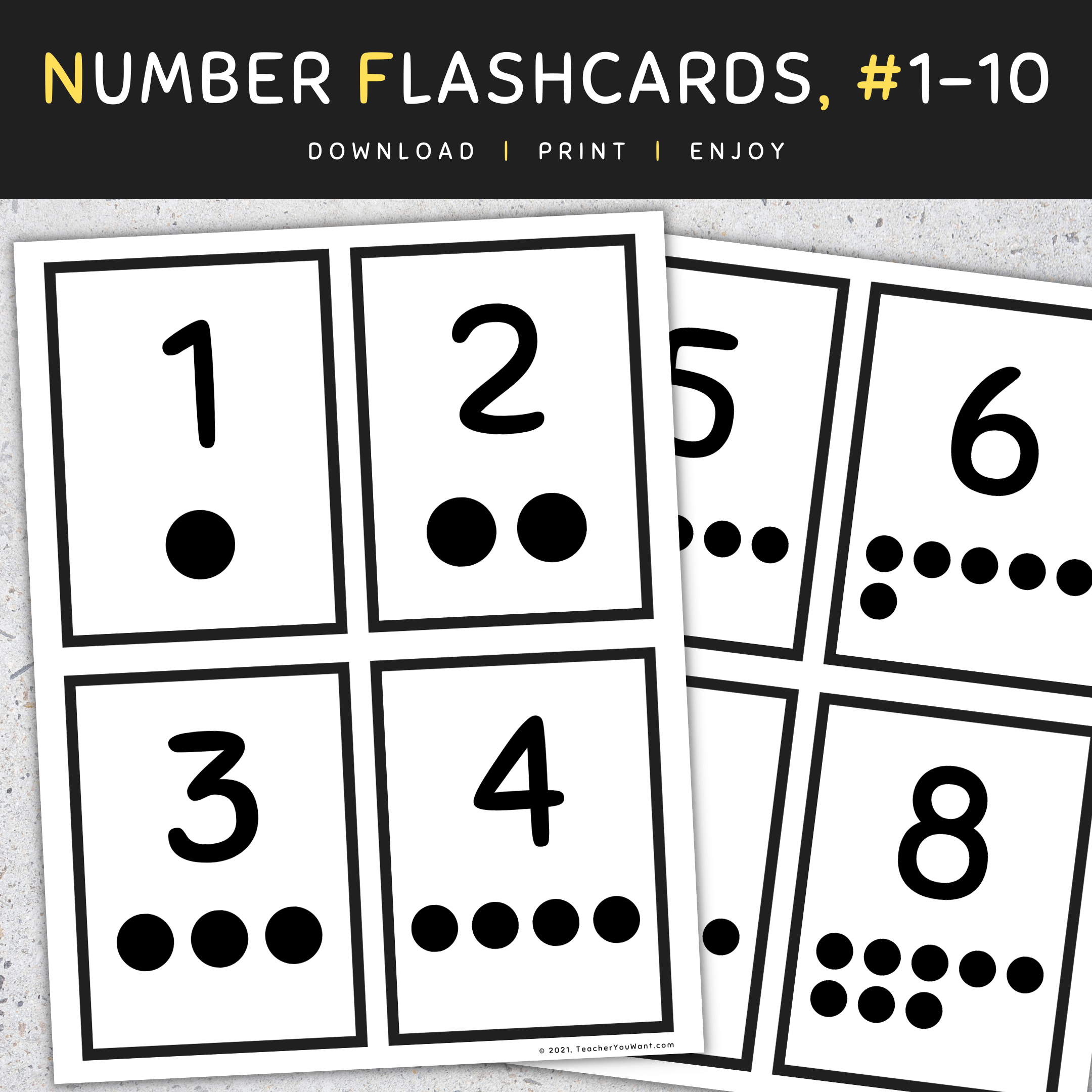 printable 1-10 cards