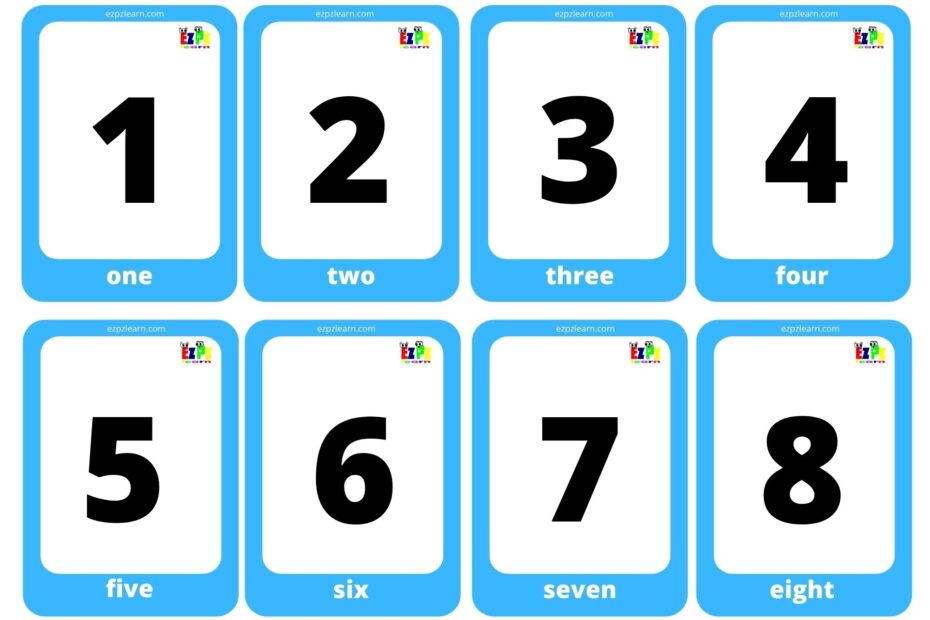 Numbers Game Cards Mini Flashcards Ezpzlearn
