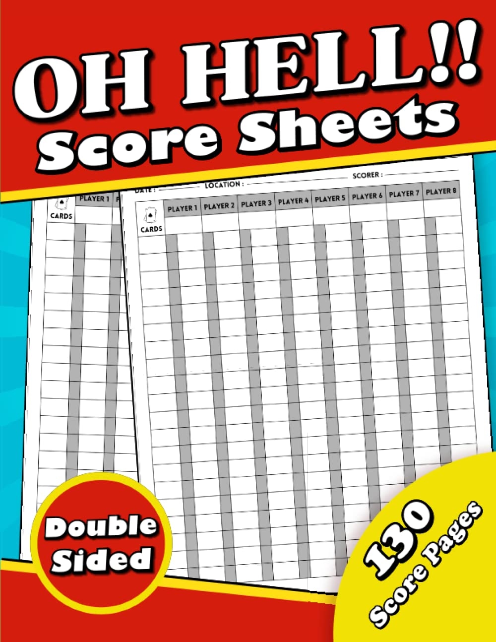 oh hell card game printable score sheet