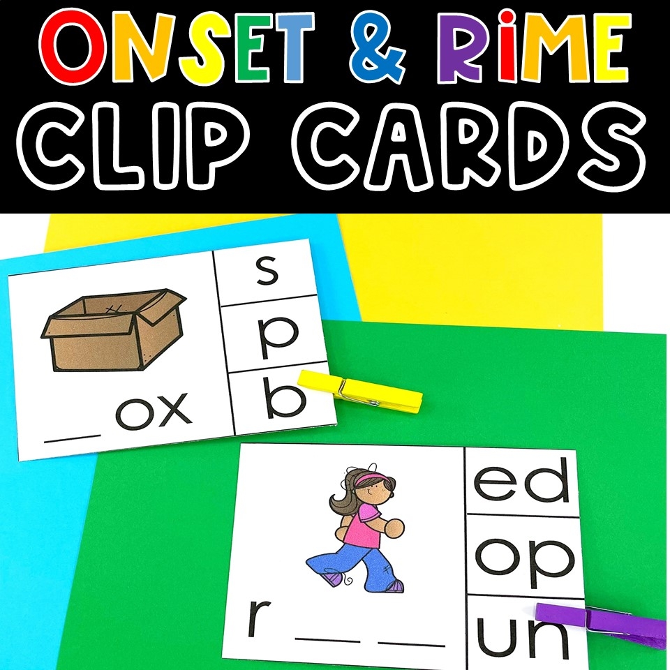 onset and rime printable cards