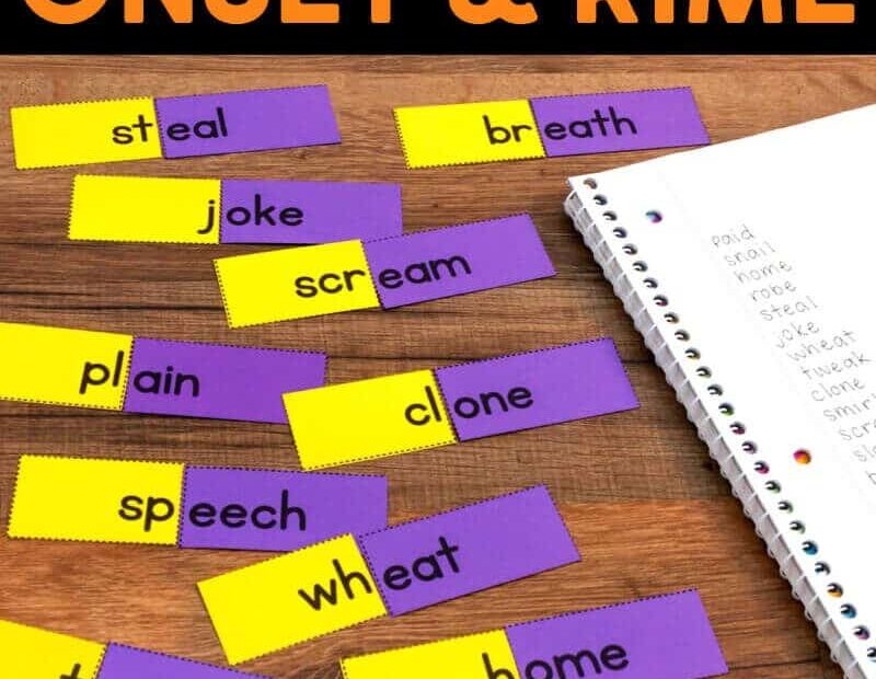 Onset And Rime Matching Cards Word Family Flip Cards U0026 Word Lists