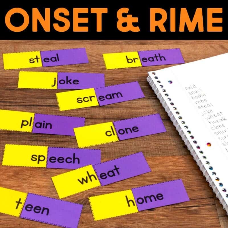 Onset And Rime Matching Cards Word Family Flip Cards U0026 Word Lists