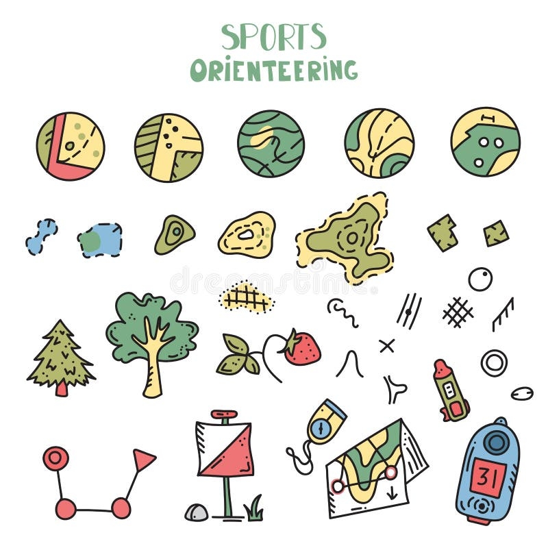 Orienteering Sport Equipment Vector Illustration Stock Vector Illustration Of Icon Item 127062434