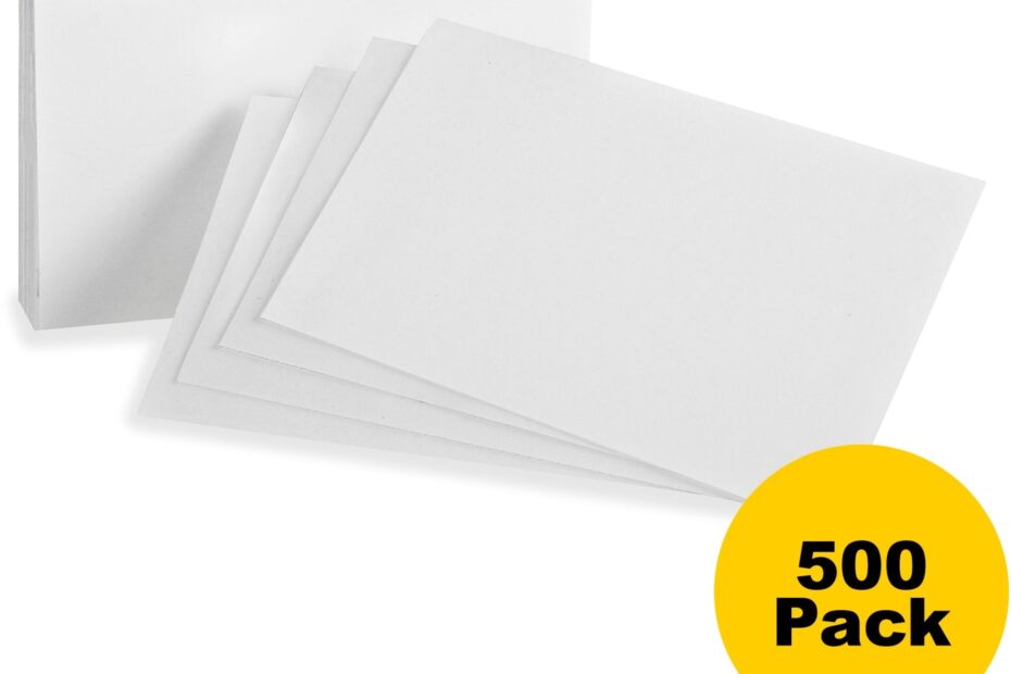 Oxford Printable Index Card White 10 Recycled Content 3 Inch X 5 Inch 85 Lb Basis Weight 500 Bundle