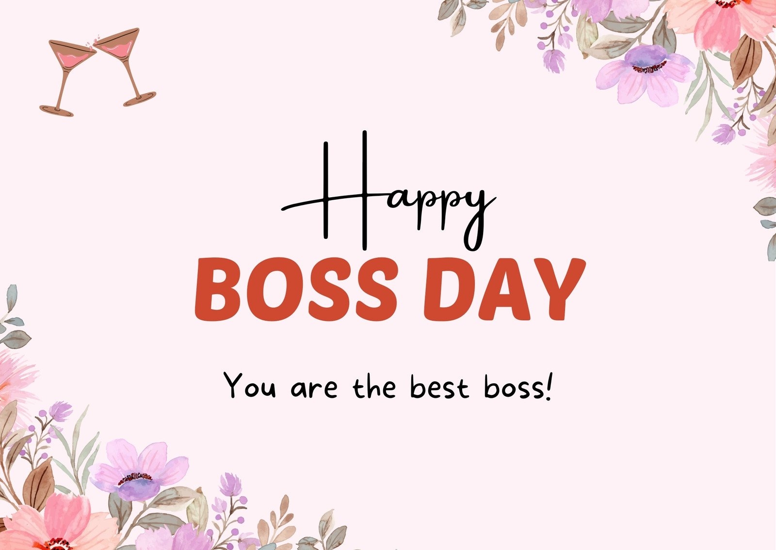 Page 2 Free To Customize And Print Boss Day Card Templates Canva