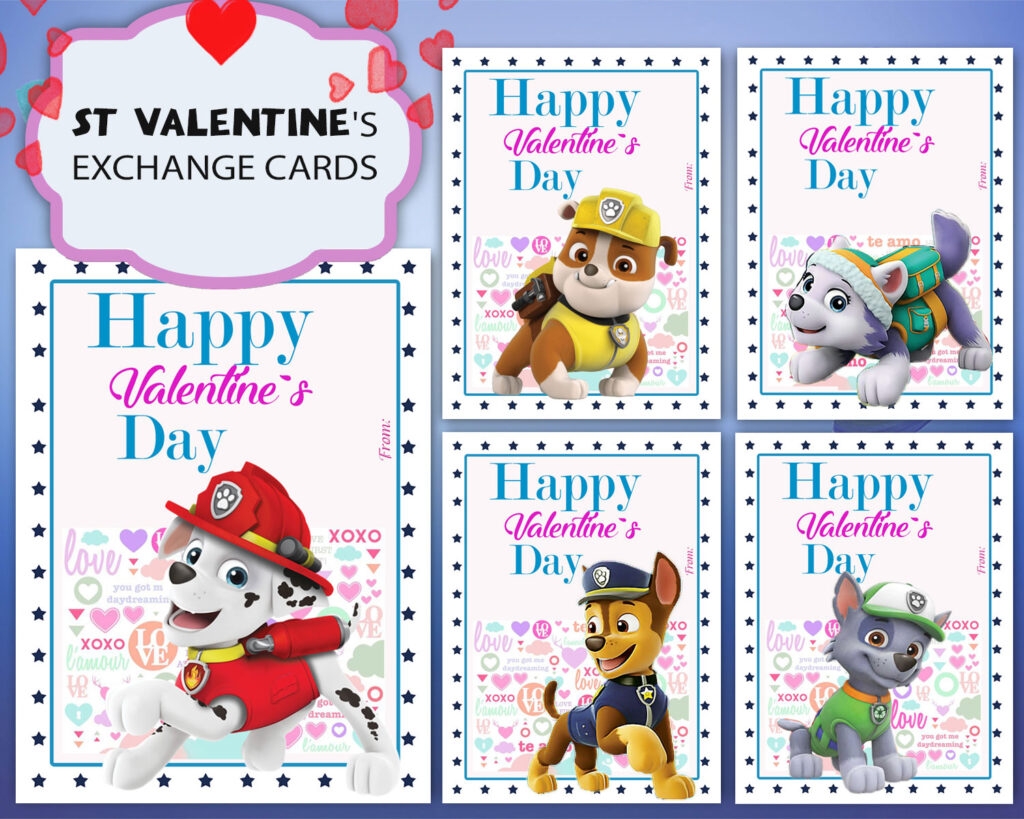 Paw Patrol Valentines Day Cards Oscarsitosroom