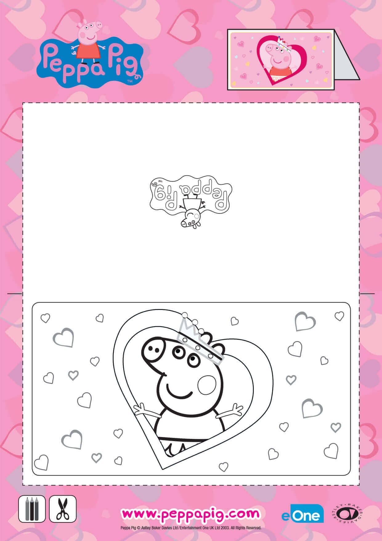 Peppa Pig Coloring Valentines Kids Activities Finders Keepers