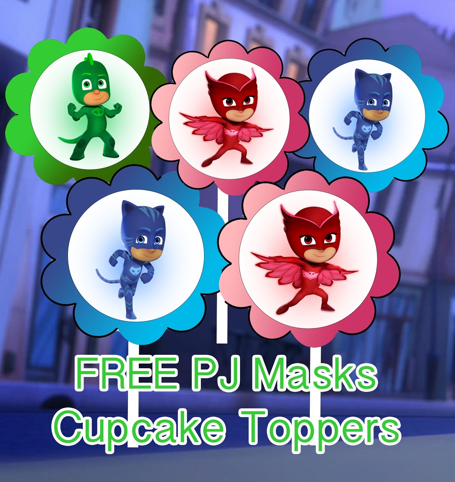 pj masks printable birthday card