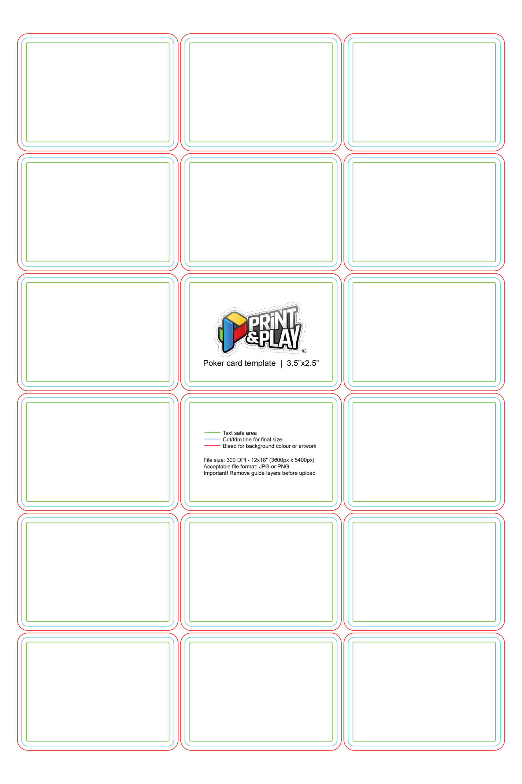 printable 2 sided card template