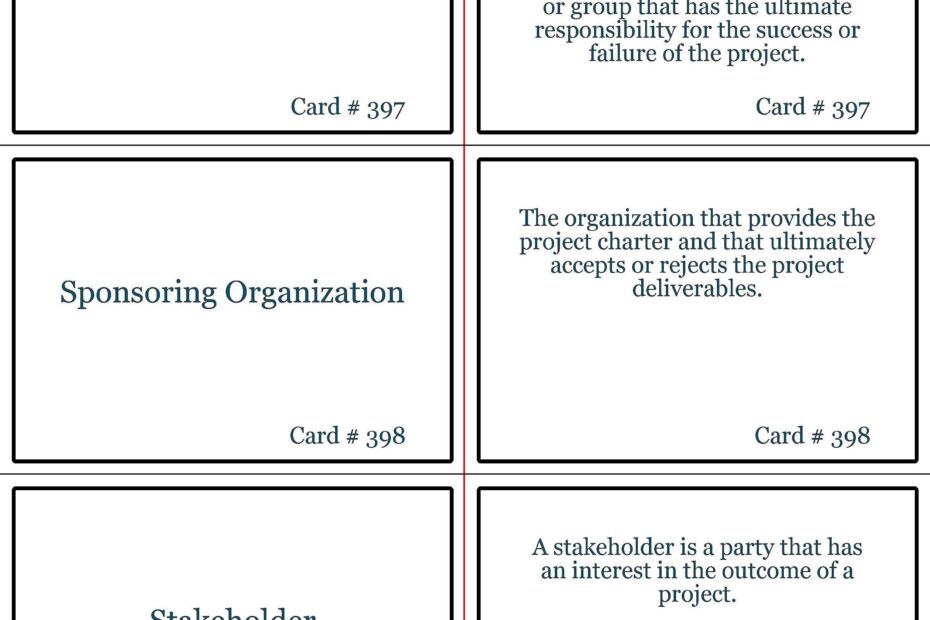 PMP Certification Flashcards 450 Cards Etsy